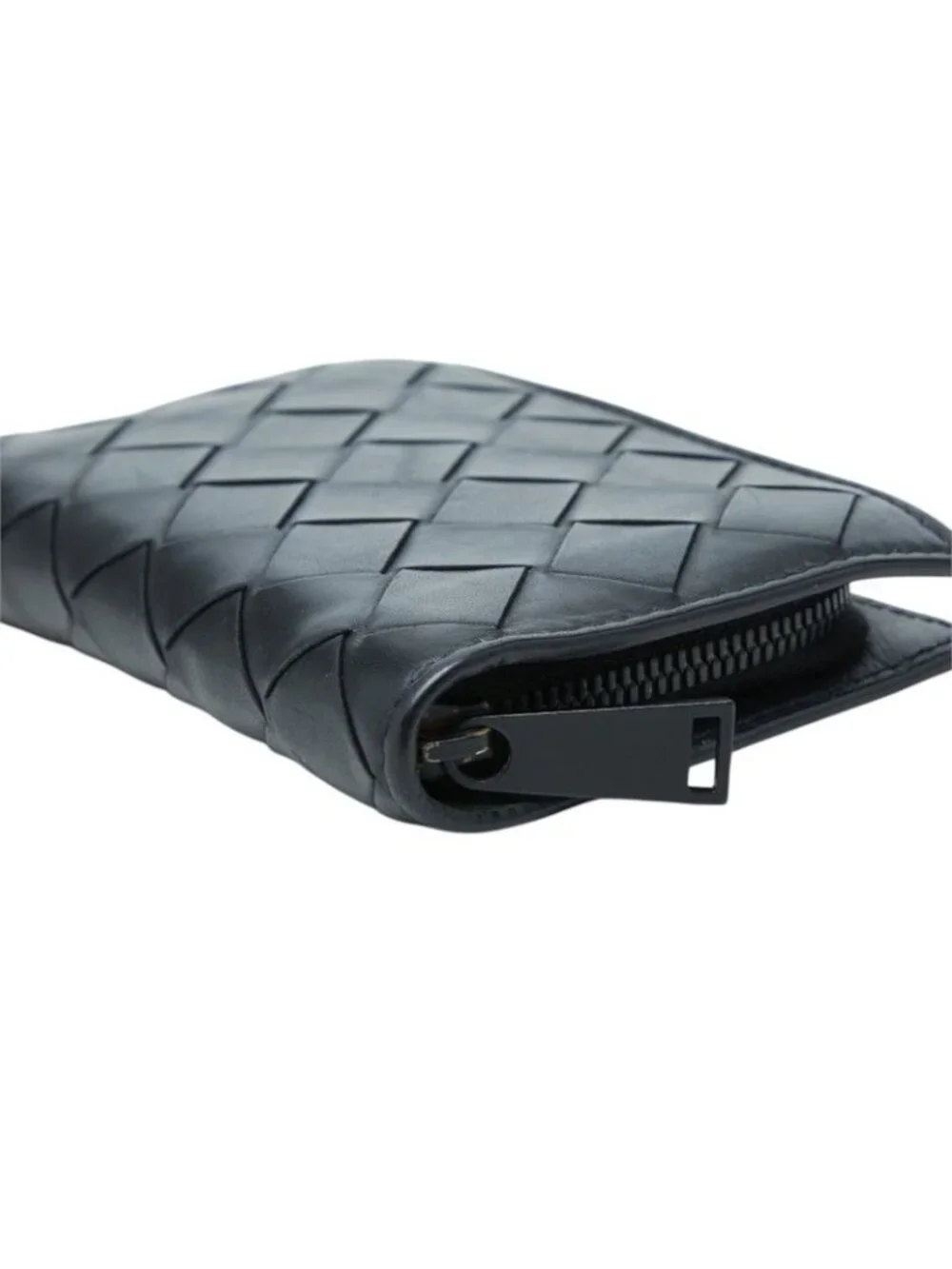Bottega Veneta Intrecciato Coin Purse Black Leather